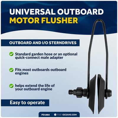 Universal Outboard Motor Flusher, Rectangular Muffs