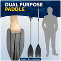 Telescoping Paddle & Boat Hook 45" - 72", Black, Aluminum - FO1885 - Five Oceans