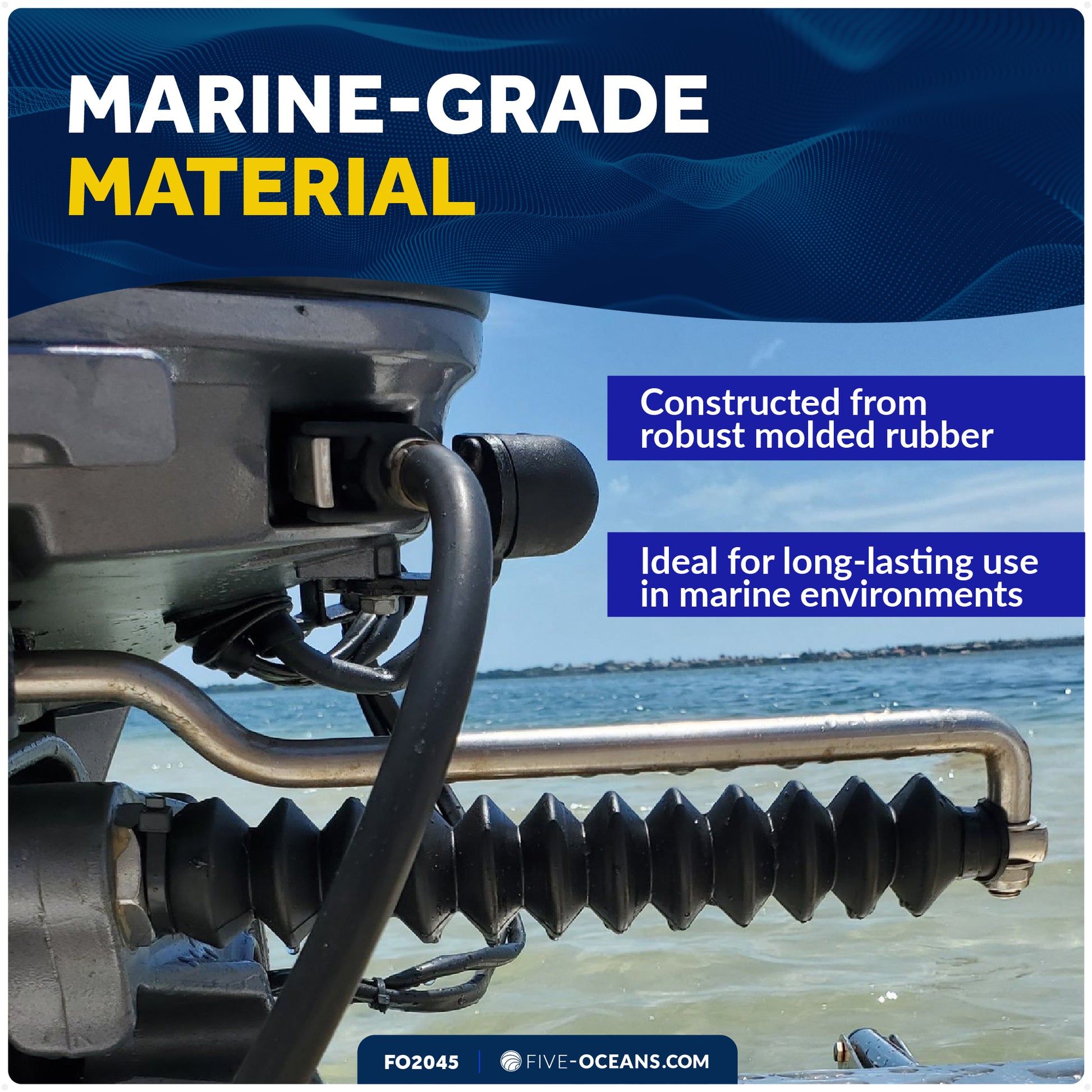 8" Steering Cable Boot - FO2045 - Five Oceans