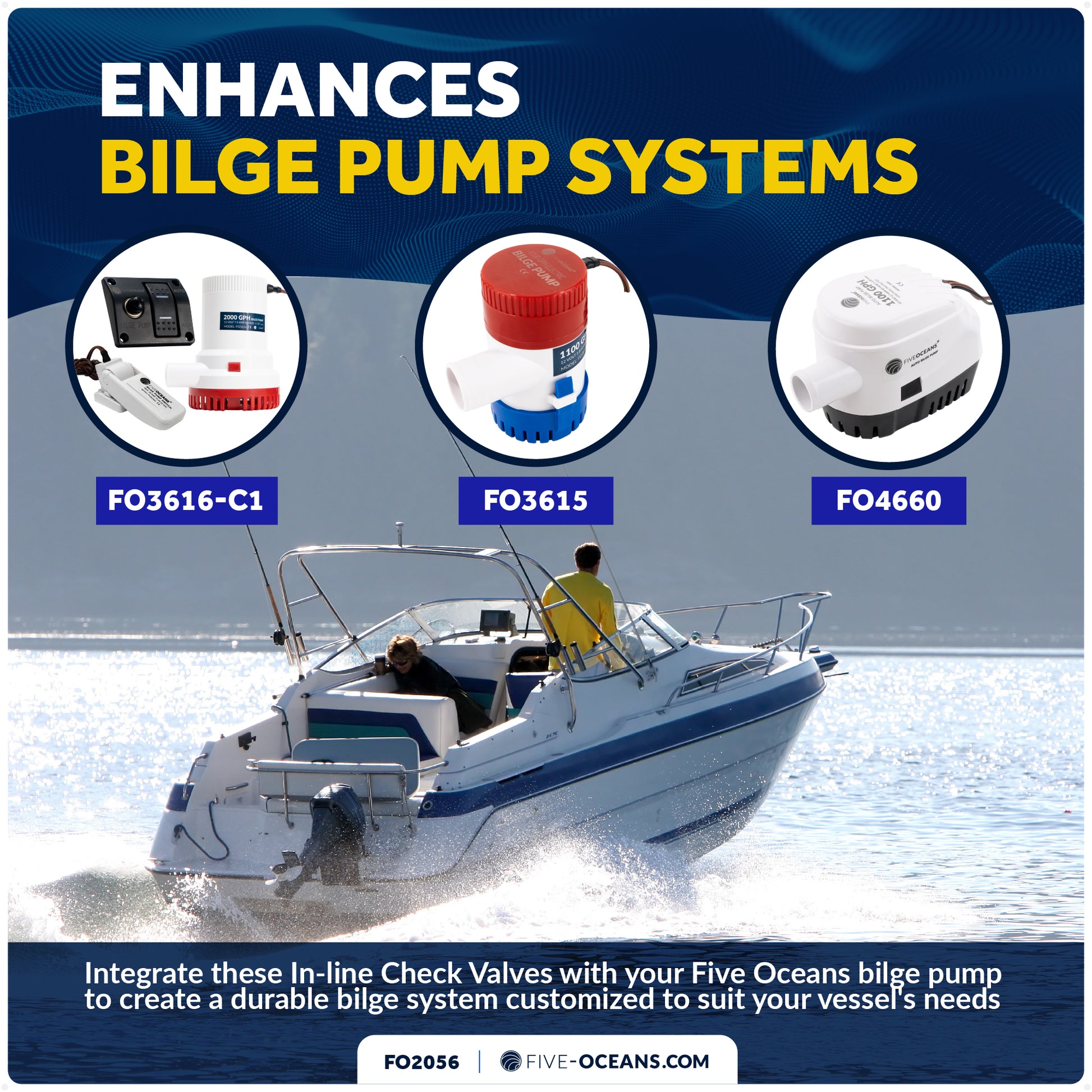 In-Line Check Valve with Stepped Connection 1"-1-1/4"-1-1/2", One-Way Flow - FO2056 - Five Oceans