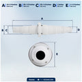 In-Line Check Valve with Stepped Connection 1"-1-1/4"-1-1/2", One-Way Flow - FO2056 - Five Oceans