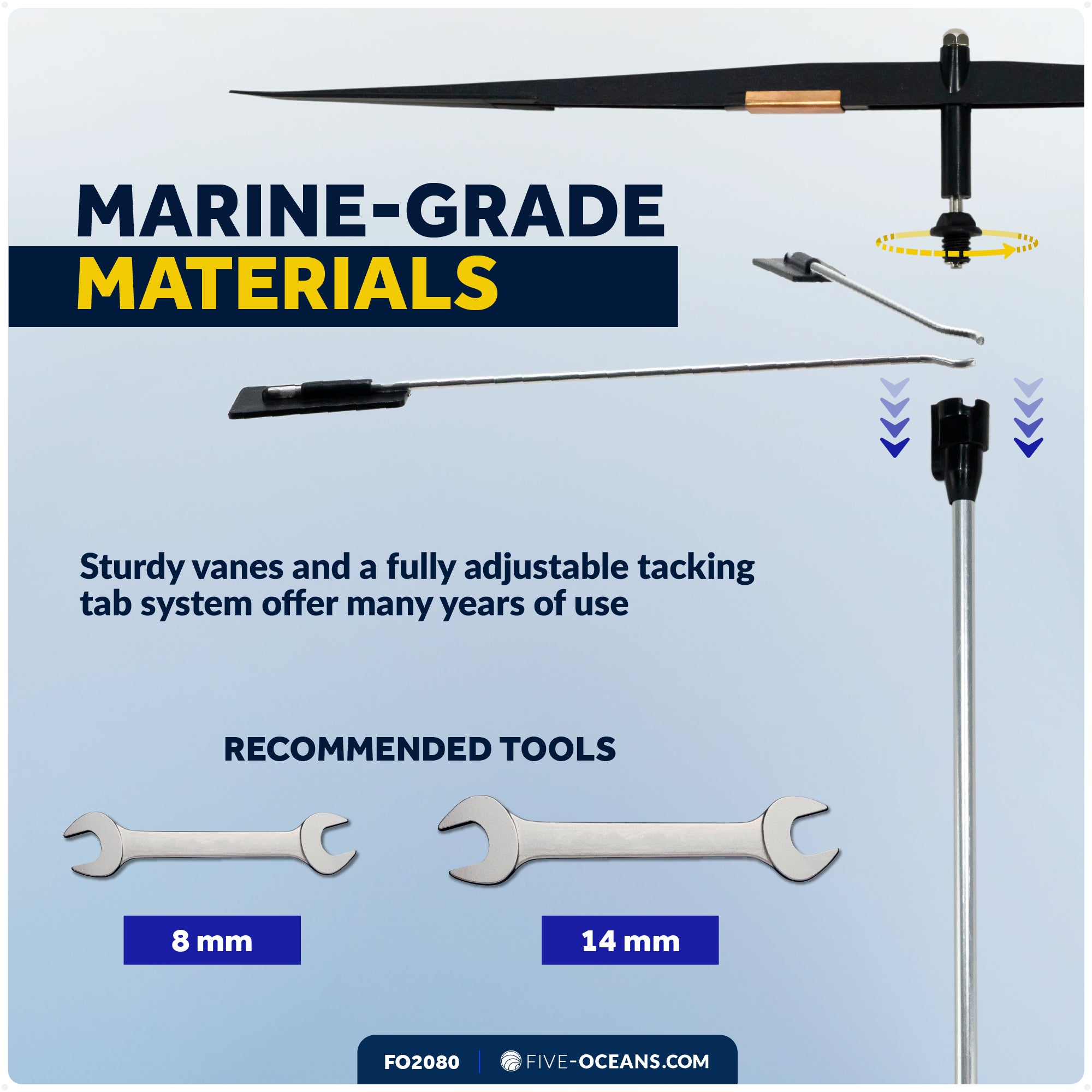 14-1/2" Wind Vane Indicator - FO2080 - Five Oceans