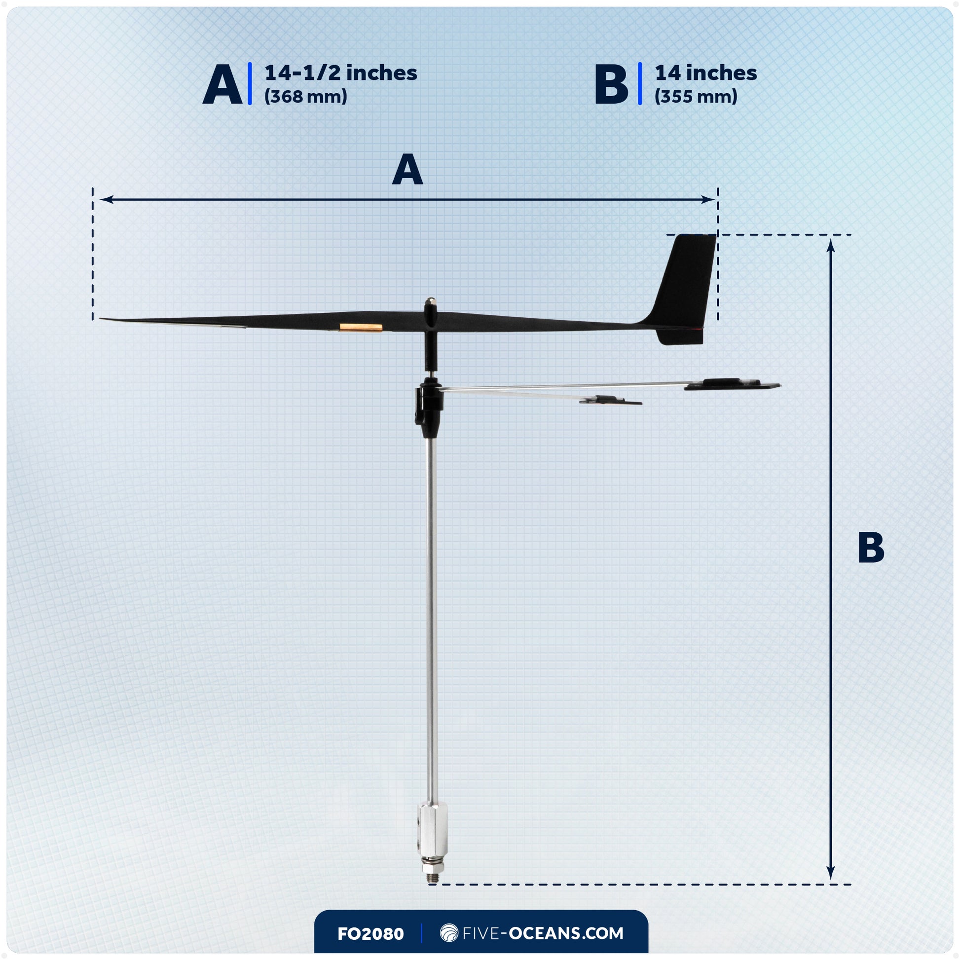 14-1/2" Wind Vane Indicator - FO2080 - Five Oceans