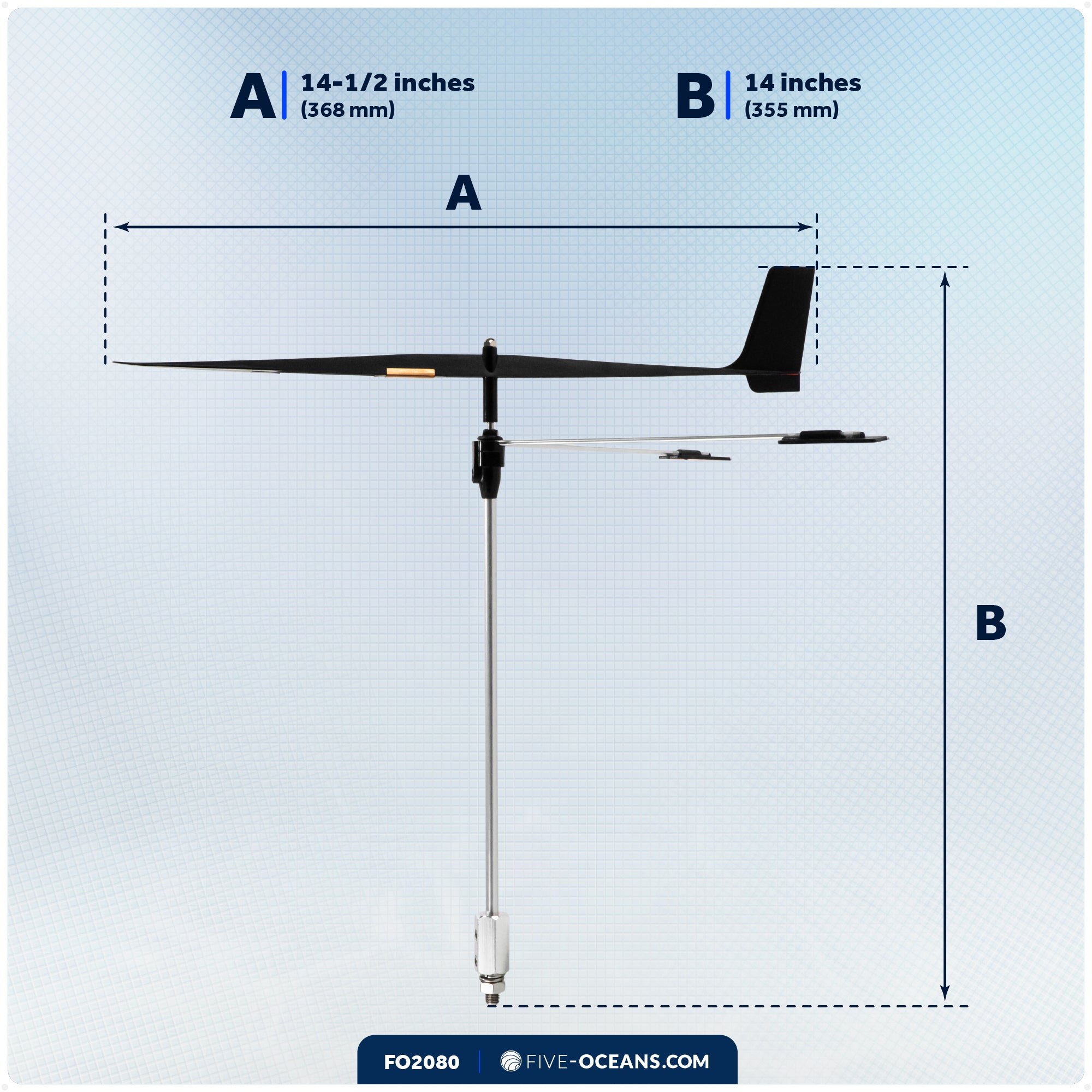 14-1/2" Wind Vane Indicator - FO2080 - Five Oceans