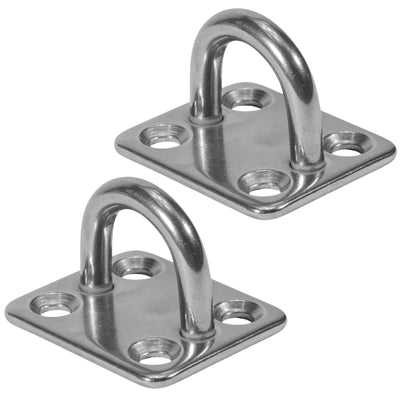 3/16" Square Pad Eye, AISI316 Stainless Steel, 2-Pack - FO2099-M2 - Five Oceans