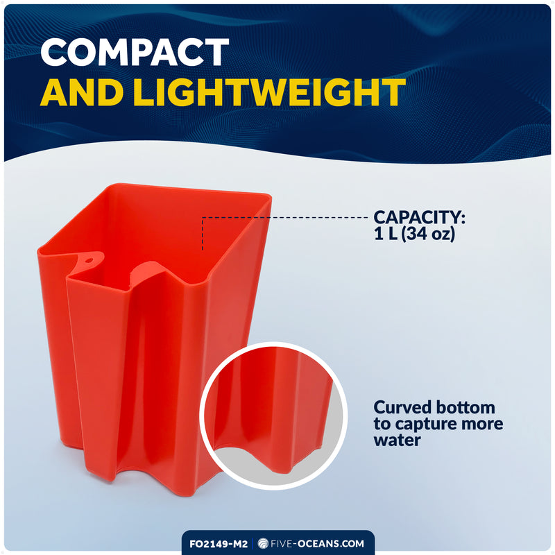 1 Liter (1 qt) Hand Scoop Bailer, Red, 2-Pack - FO2149-M2 - Five Oceans