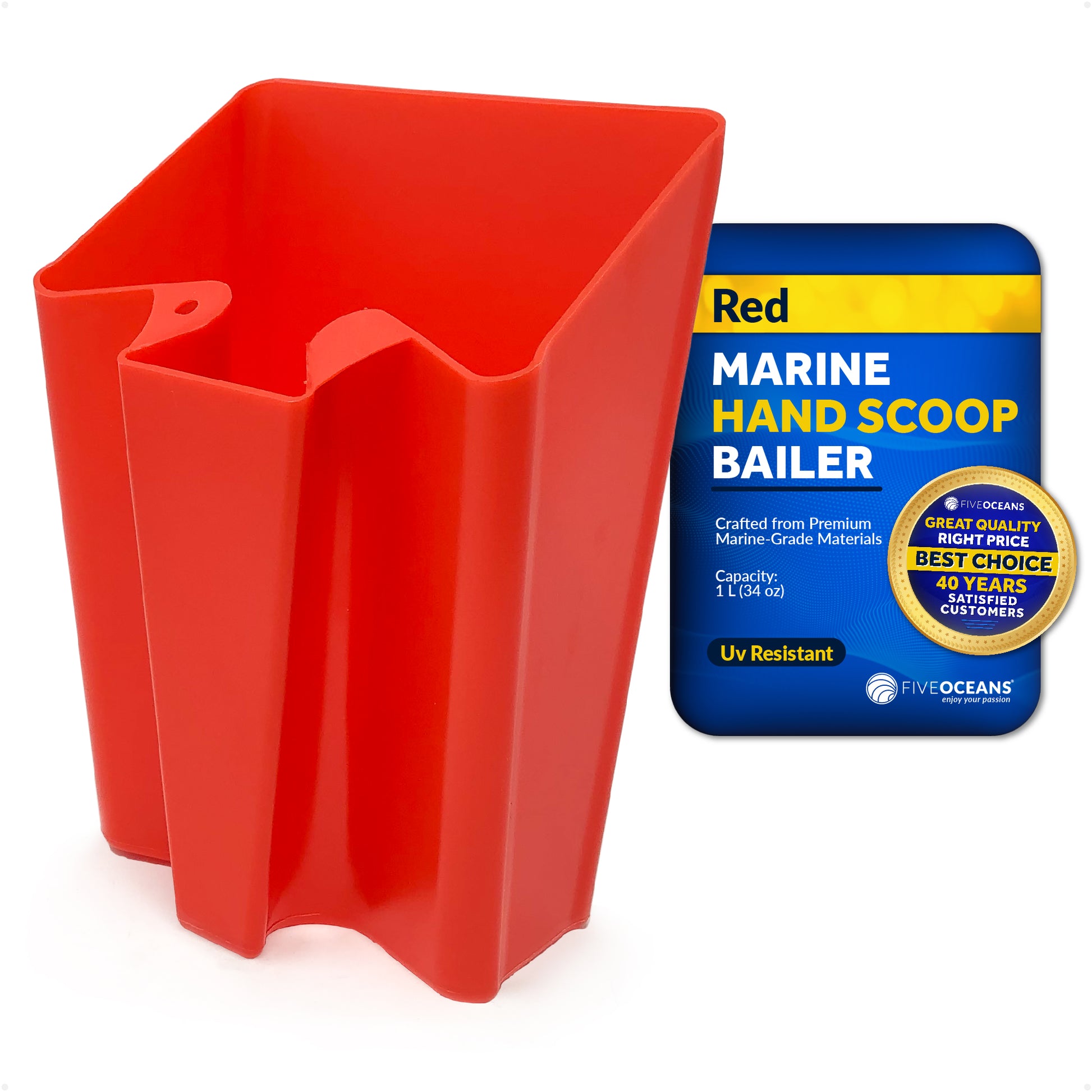 Hand Scoop Bailer, Red - FO2149 - Five Oceans