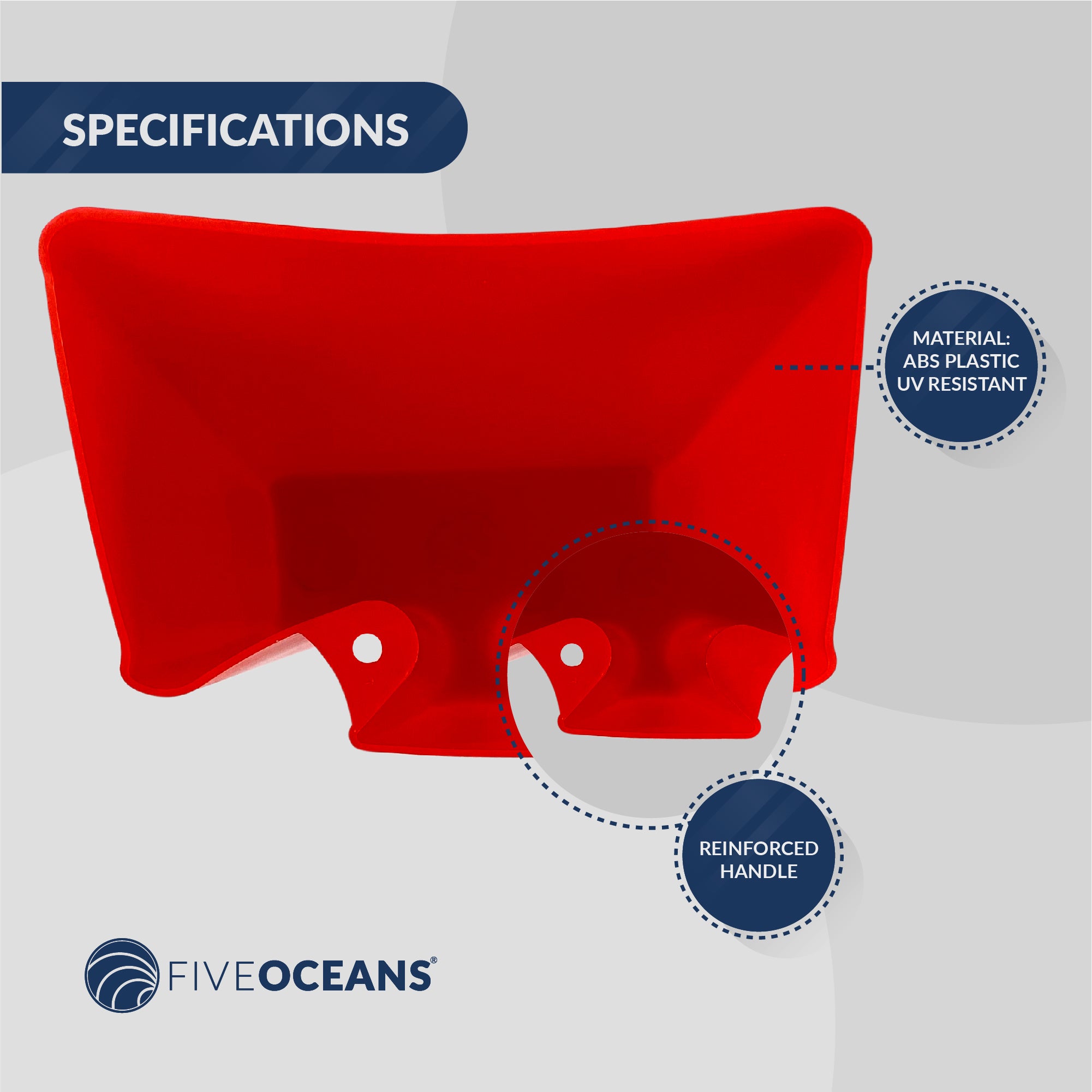 Hand Scoop Bailer, Red - FO2149 - Five Oceans