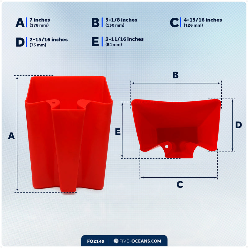 1 Liter (1 qt) Hand Scoop Bailer, Red - FO2149 - Five Oceans