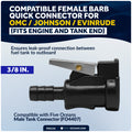 3/8" Fuel Connector for OMC / Johnson / Evinrude Outboard Motors - FO2152 - Five Oceans