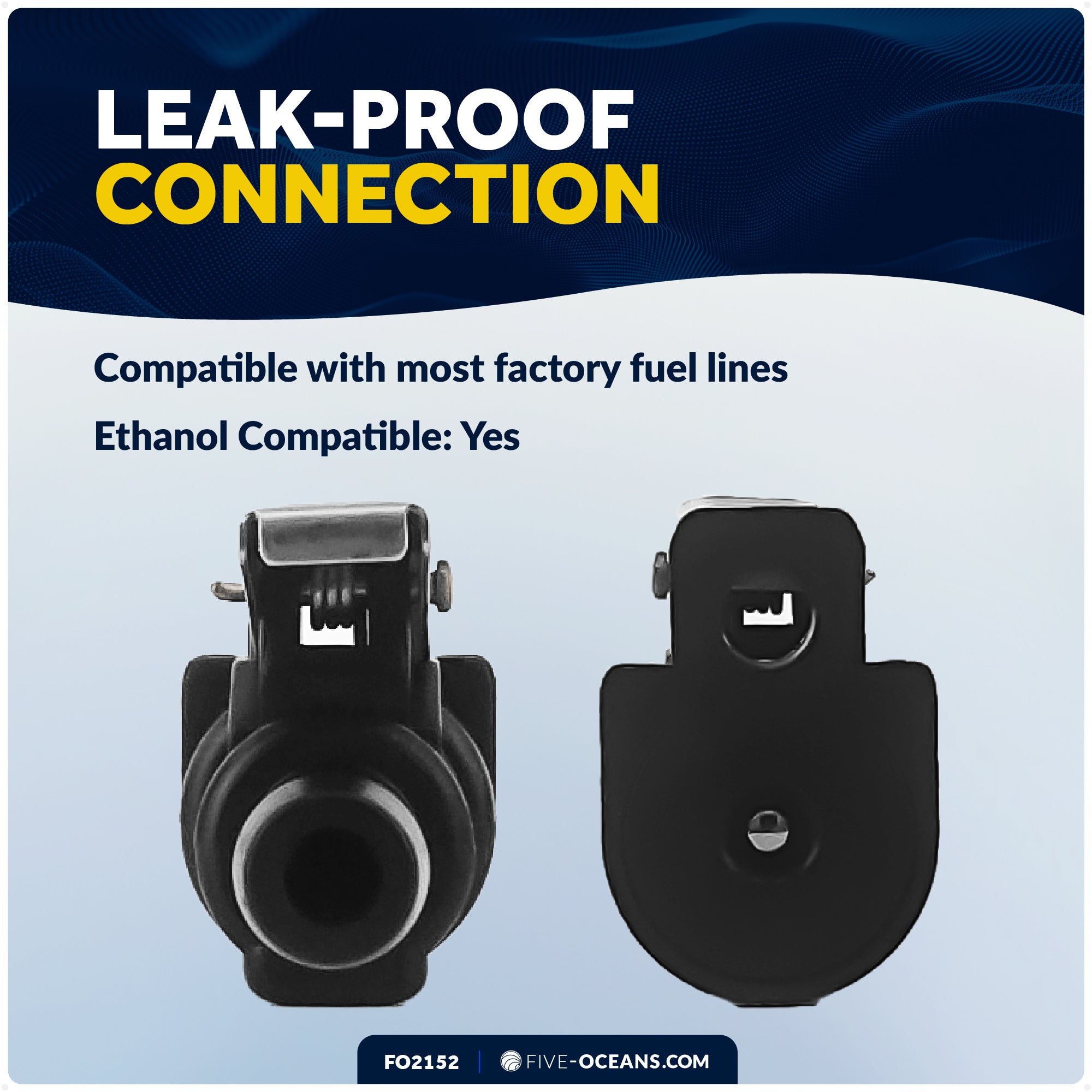 3/8" Barb Female Fuel Line Quick Connector for OMC/Johnson/Evinrude (Fitting Engine End & Fitting Tank End) - FO2152