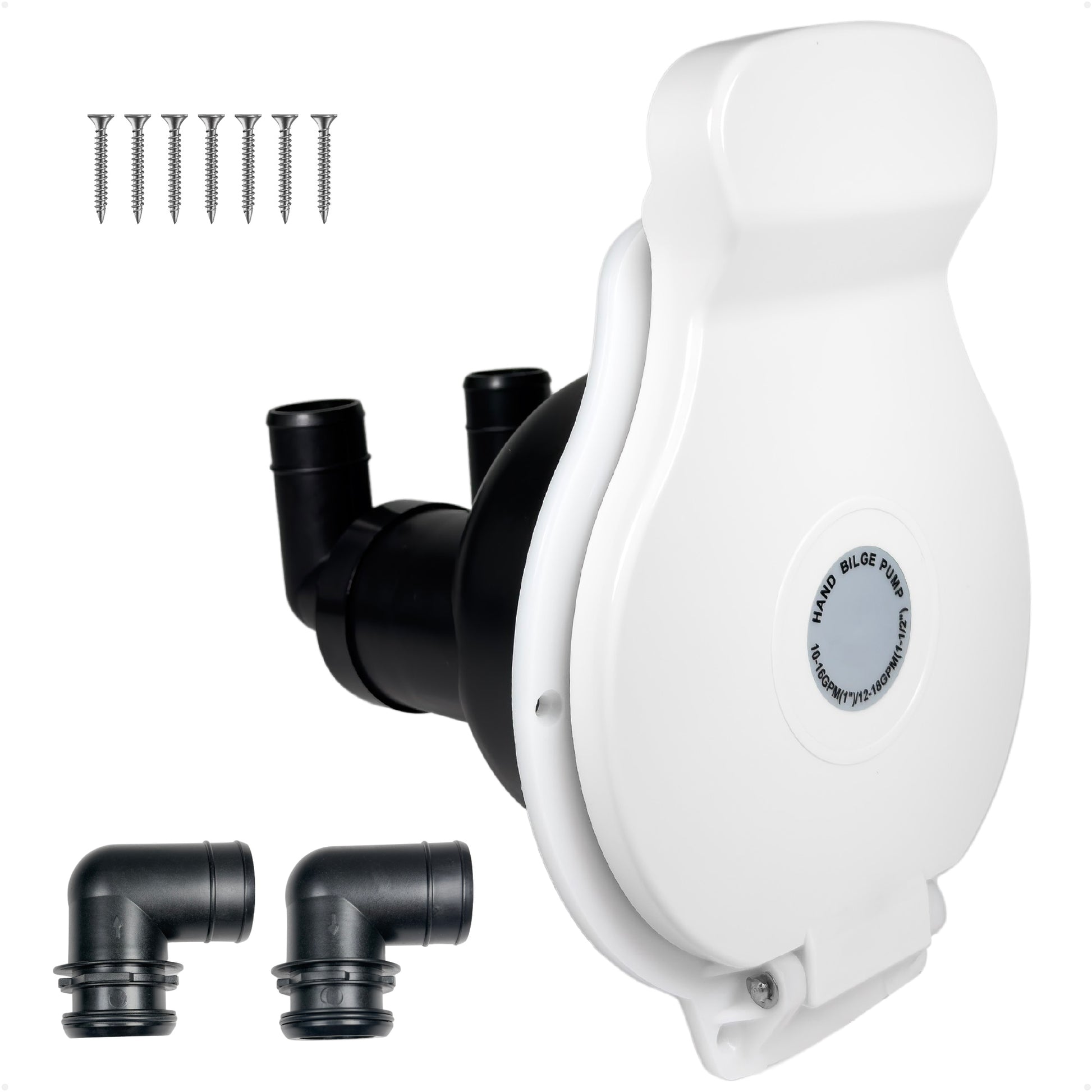 Manual Bilge/Waste Pump - Flush Mount, White - FO2203 - Five Oceans