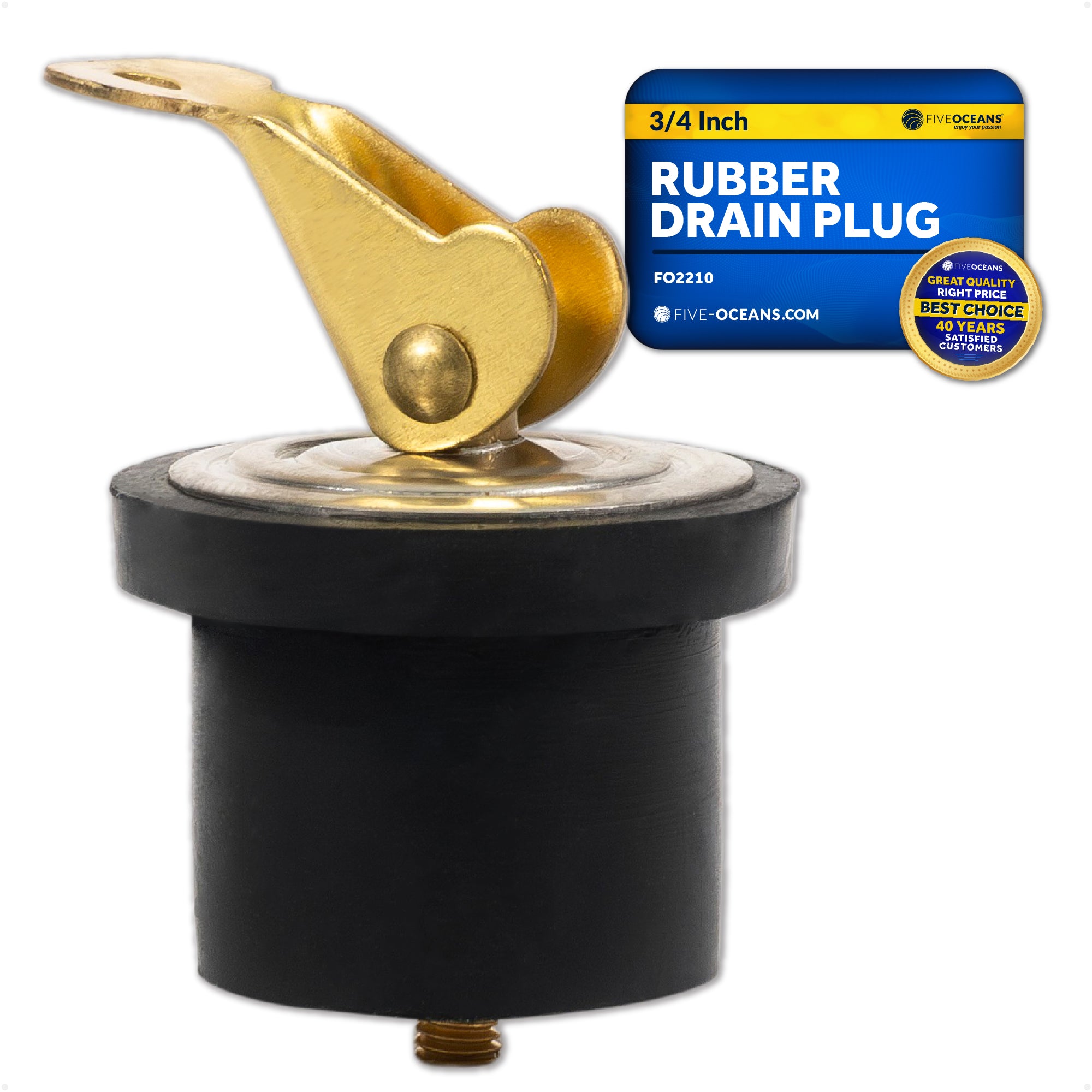 Livewell Bailer Drain Boat Plug for 3/4" Diameter Drains - FO2210 - Five Oceans