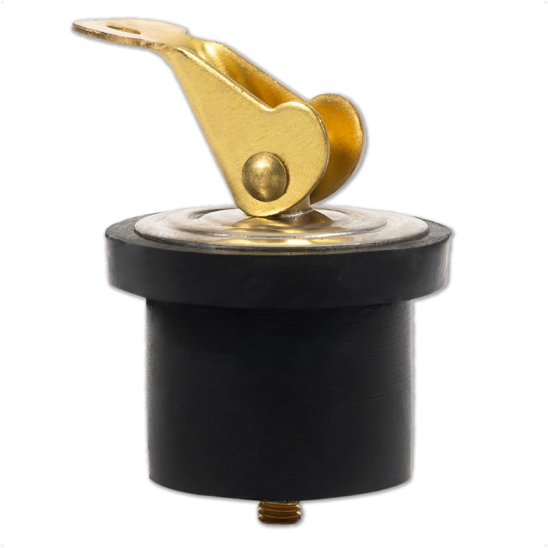 Livewell Bailer Drain Plug for 3/4" Diameter Drains, Rubber/Brass - FO2210 - Five Oceans