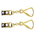 Nautical Ship Rope Pulley Keychain, Solid Brass, 2-Pack - FO2216-M2 - Five Oceans