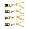 Nautical Block & Pulley Keychain, Solid Brass, 4-Pack - FO2216-M4 - Five Oceans