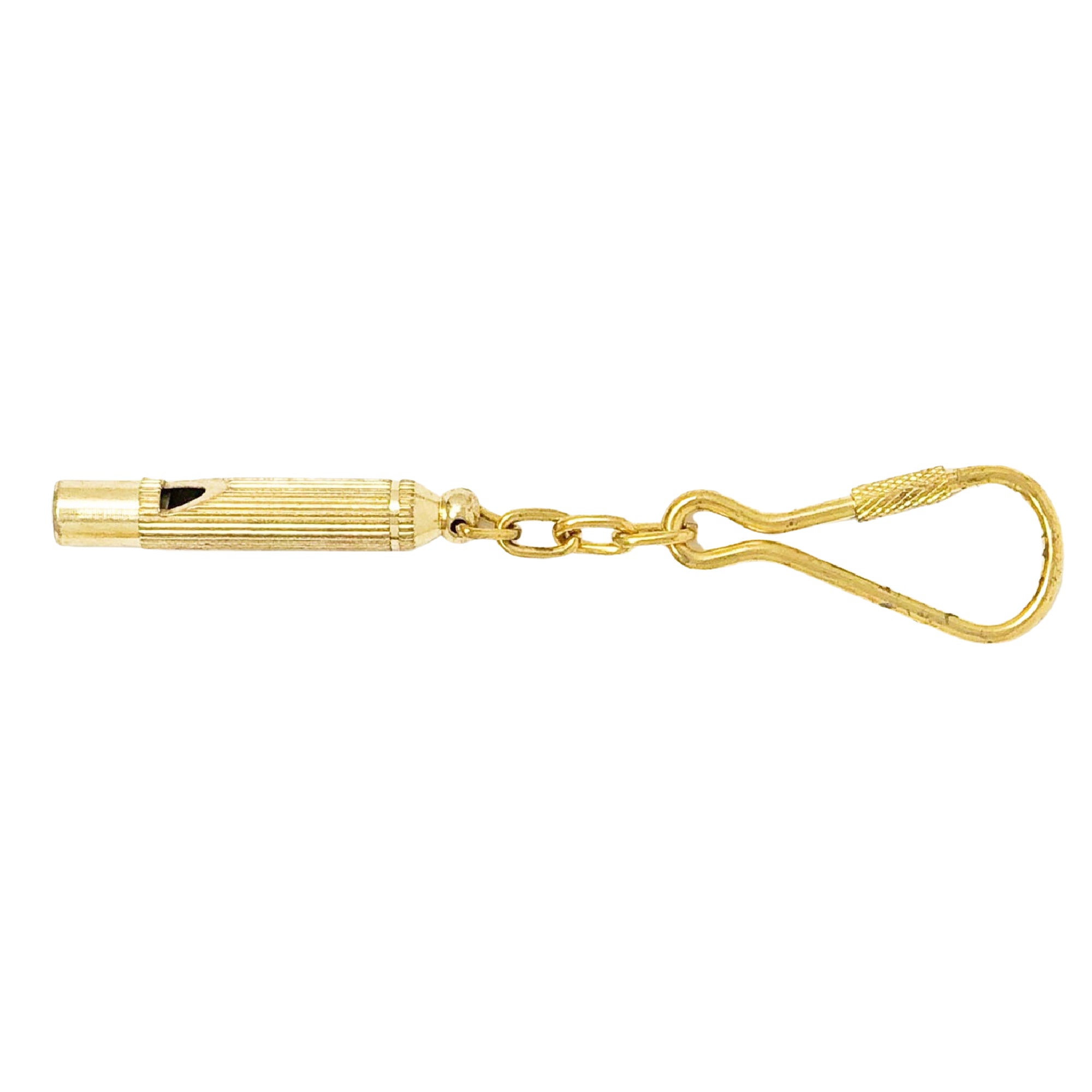 Nautical Small Whistle Keychain, Solid Brass - FO2219 - Five Oceans