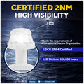 3-1/4" LED Anchor Navigation Light, Fixed Mount, 12V DC - 2NM