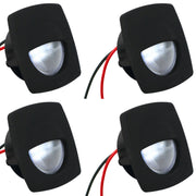 2-1/4" Square Courtesy Companion Light, Black Housing, Cool White LED, 4-Pack - FO2313-M4 - Five Oceans