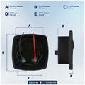 2-1/4" Square LED Recessed Courtesy / Companionway Light, Black Housing, Cool White, 12V, 4-Pack - FO2313-M4 - Five Oceans