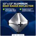12" x 12" Aluminum Radar Reflector - FO2316 - Five Oceans