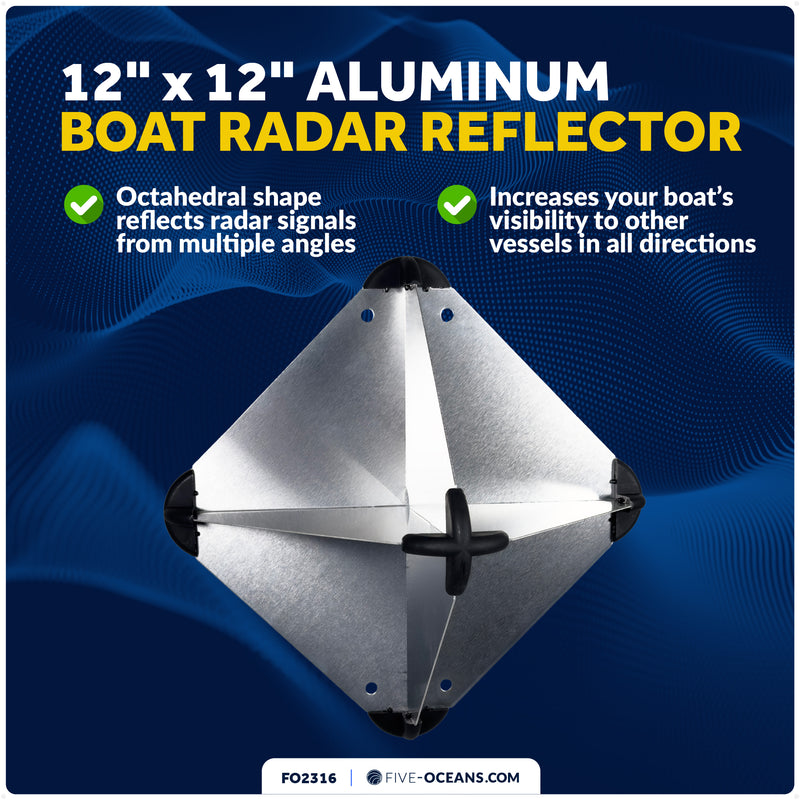 12" x 12" Aluminum Radar Reflector - FO2316 - Five Oceans
