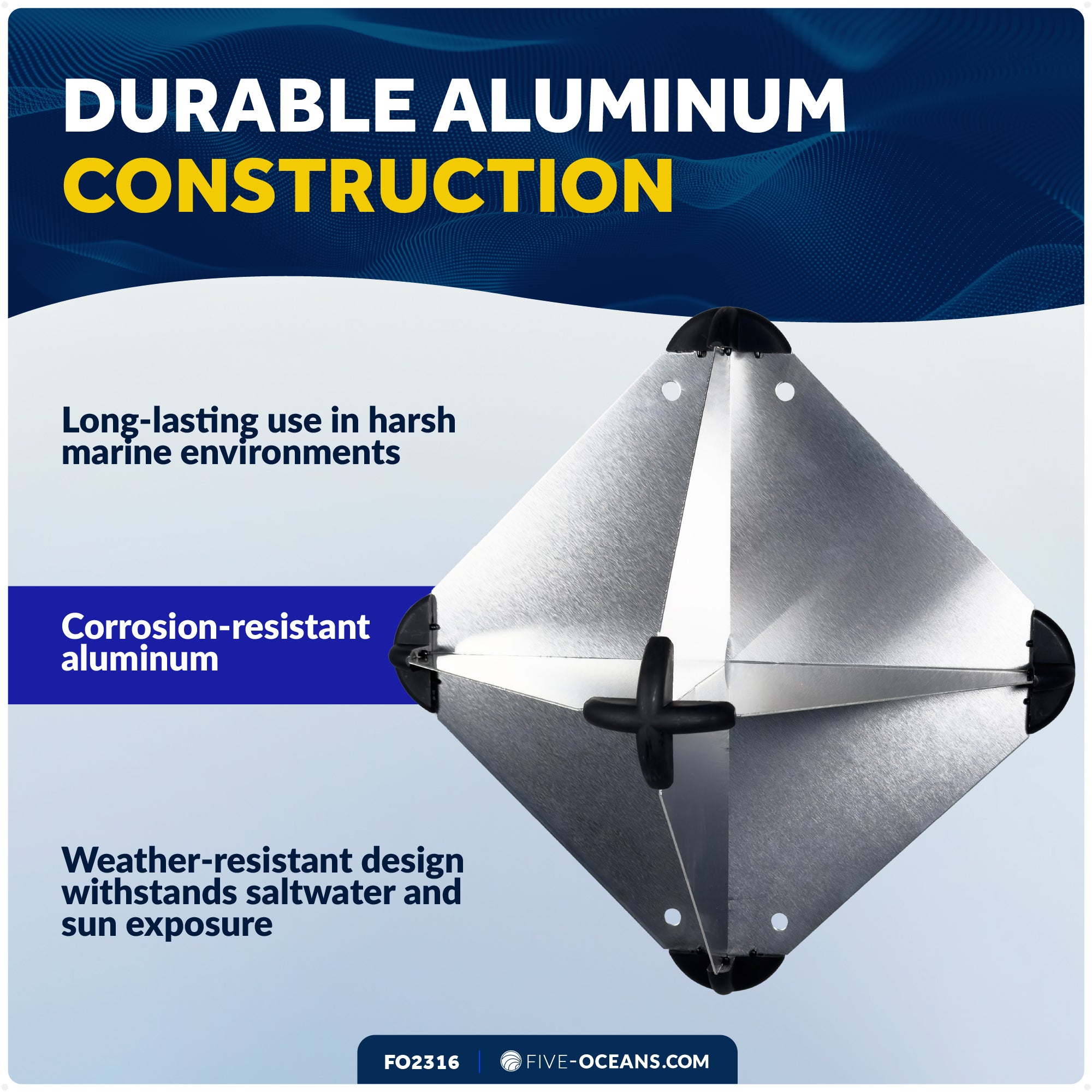 12" x 12" Aluminum Boat Radar Reflector - FO2316