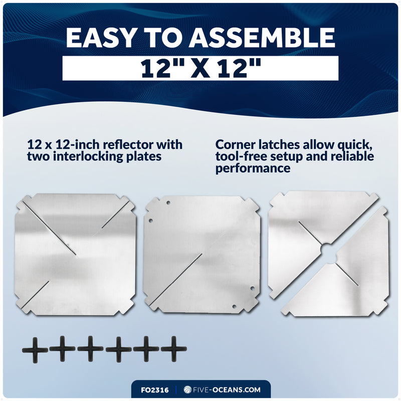 12" x 12" Aluminum Radar Reflector - FO2316 - Five Oceans