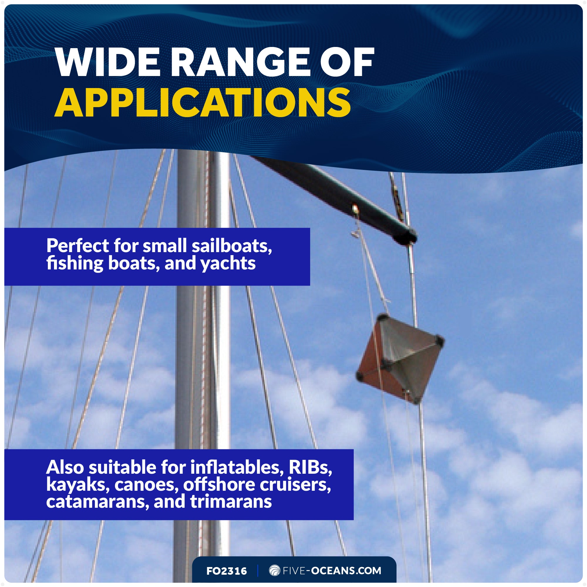 12" x 12" Aluminum Boat Radar Reflector - FO2316