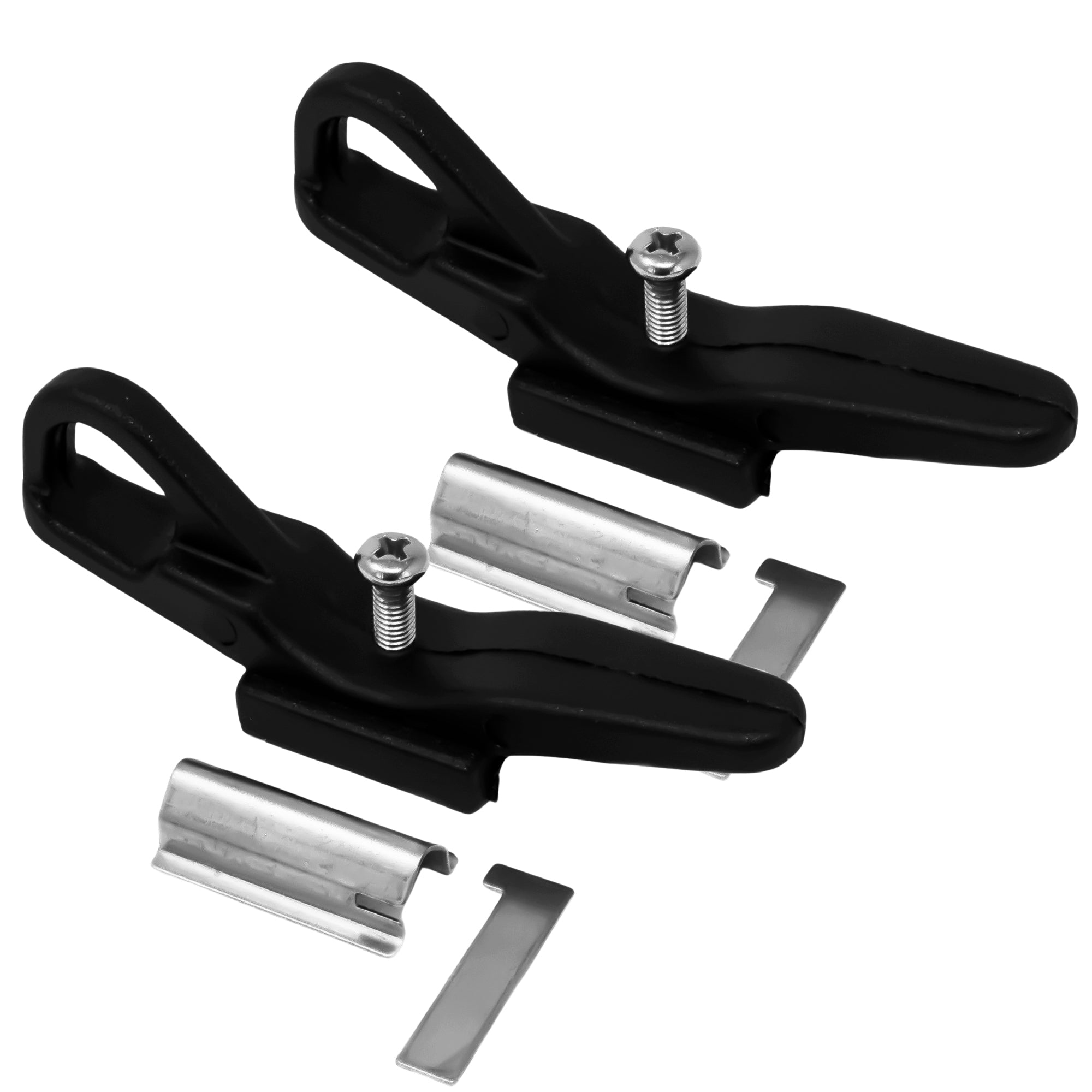 Nylon Shroud Halyard Cleat, Stainless Steel Mounting Plate, 2-Pack - FO2317-M2 - Five Oceans