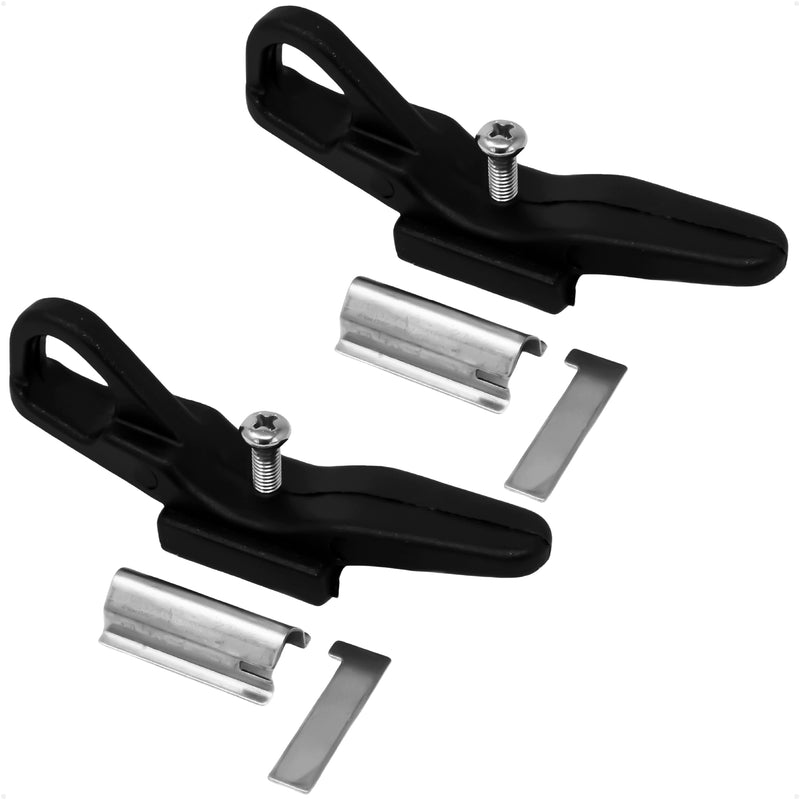 3-7/8" Shroud Line Flag Halyard Cleat, Fits 3/16"-5/16" Shrouds, Nylon with Stainless Steel, 2-Pack - FO2317-M2 - Five Oceans