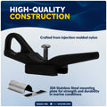 3-7/8" Shroud Line Flag Halyard Cleat, Fits 3/16"-5/16" Shrouds, Nylon with Stainless Steel, 2-Pack - FO2317-M2 - Five Oceans