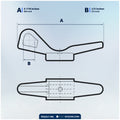 3-7/8" Shroud Line Flag Halyard Cleat, Fits 3/16"-5/16" Shrouds, Nylon with Stainless Steel, 2-Pack - FO2317-M2 - Five Oceans