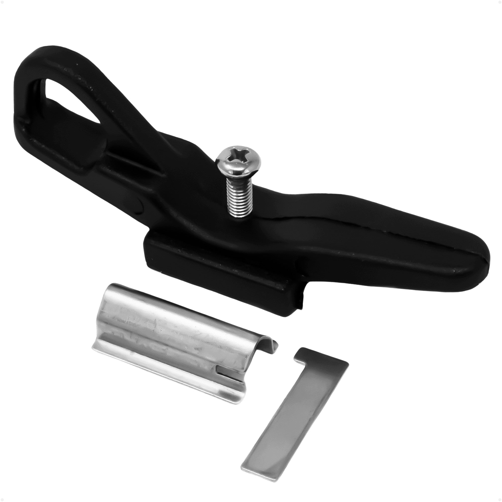 3-7/8" Shroud Line Halyard Cleat, Nylon with Stainless Steel Mounting Plate - FO2317