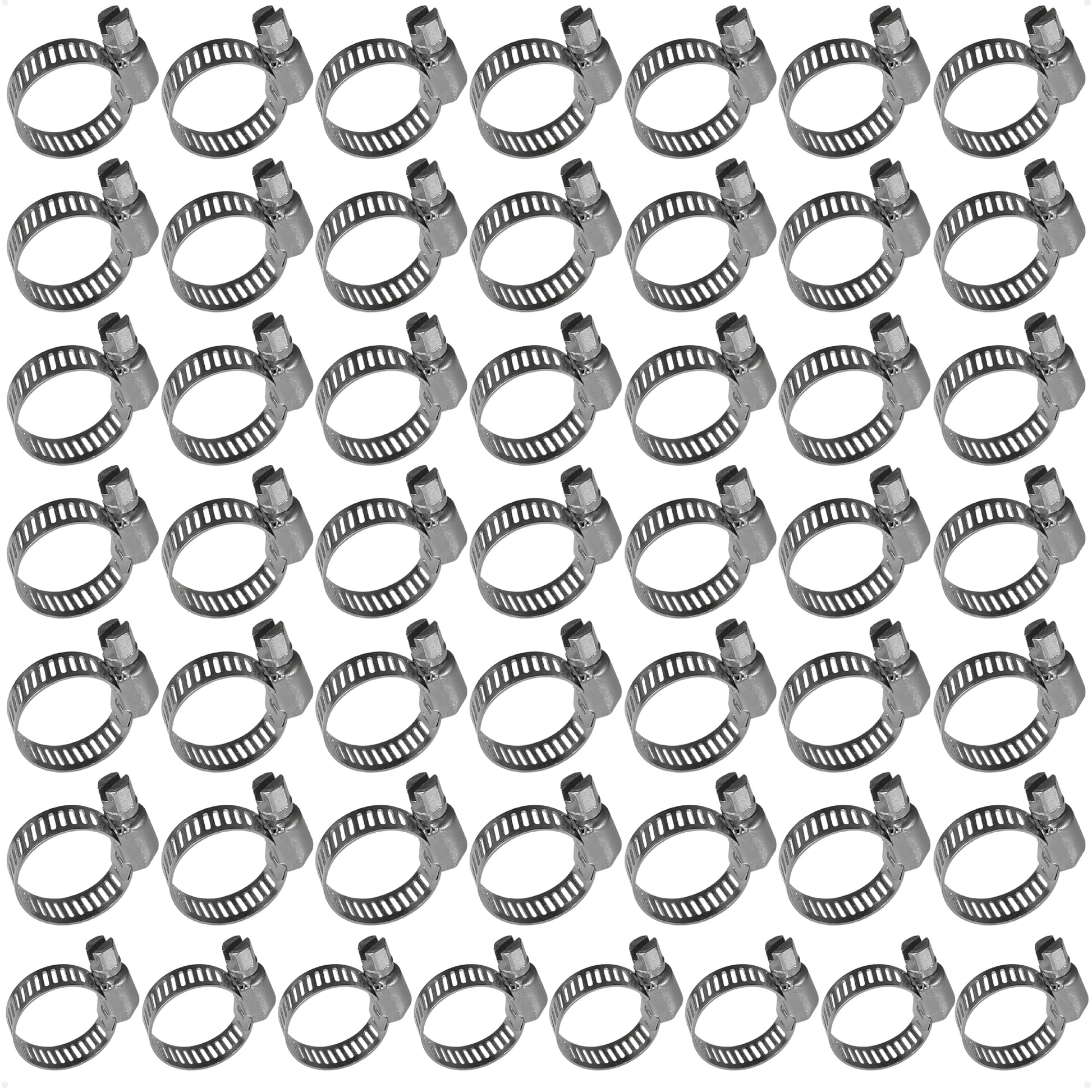 Adjustable Hose Clamp 7/16" - 13/16" (11-20mm), Stainless Steel, 50-Pack - FO2324-M50 - Five Oceans