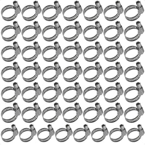 Adjustable Hose Clamp 7/16" - 13/16" (11-20mm), Stainless Steel, 50-Pack - FO2324-M50 - Five Oceans