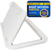 Boat Access Hatch, 23-1/2" x 13-5/8" Locking Slam Latch System, Off-White - FO2348 - Five Oceans