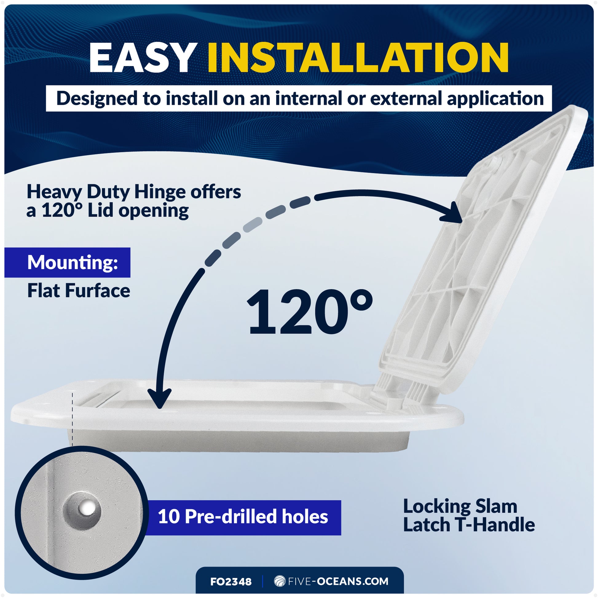 Access Hatch, 23-1/2" x 13-5/8", Off-White - FO2348 - Five Oceans