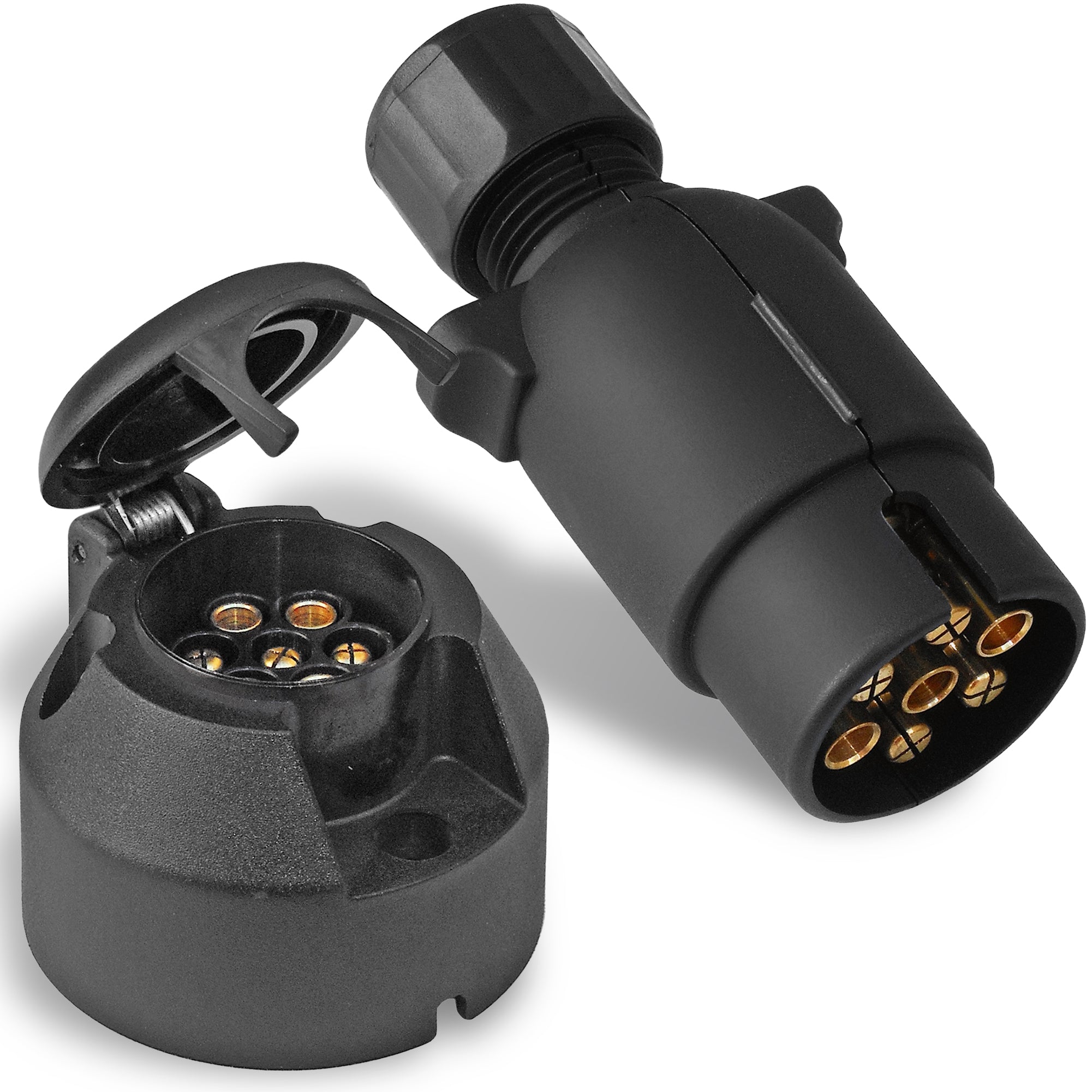Trailer Electric Plug Adapter and Socket , 7 Pin - FO2354-C1 - Five Oceans