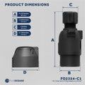 Trailer Electric Plug Adapter and Socket , 7 Pin - FO2354-C1 - Five Oceans