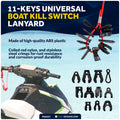 11-Keys Universal Kill Switch Lanyard - FO2437 - Five Oceans
