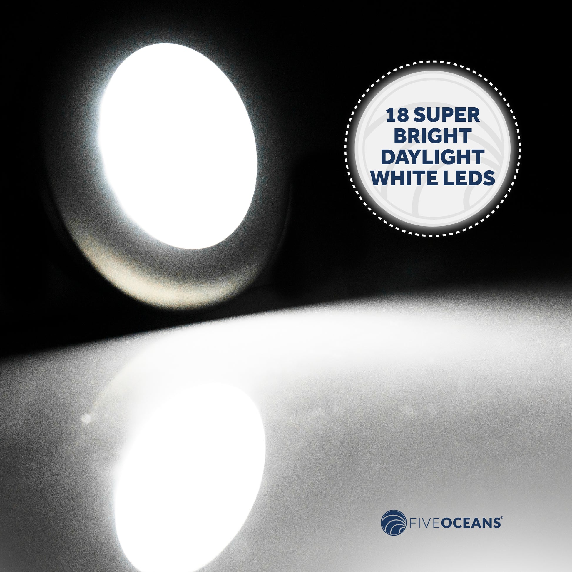 LED Interior Dome Light, 4" Flush Mount - FO2443 - Five Oceans