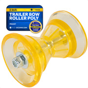 3" Boat Trailer Roller - Clear Yellow - FO2457