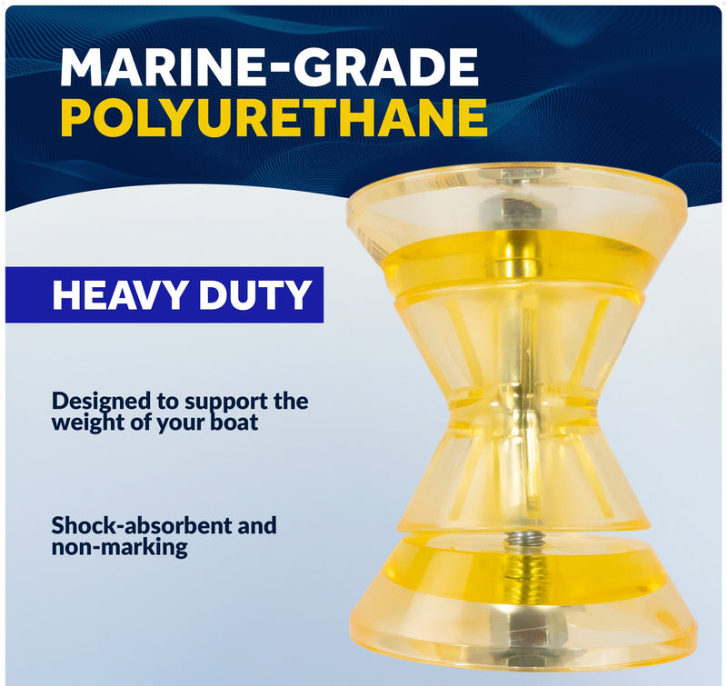 Trailer Bow Roller, Clear Yellow - Five Oceans