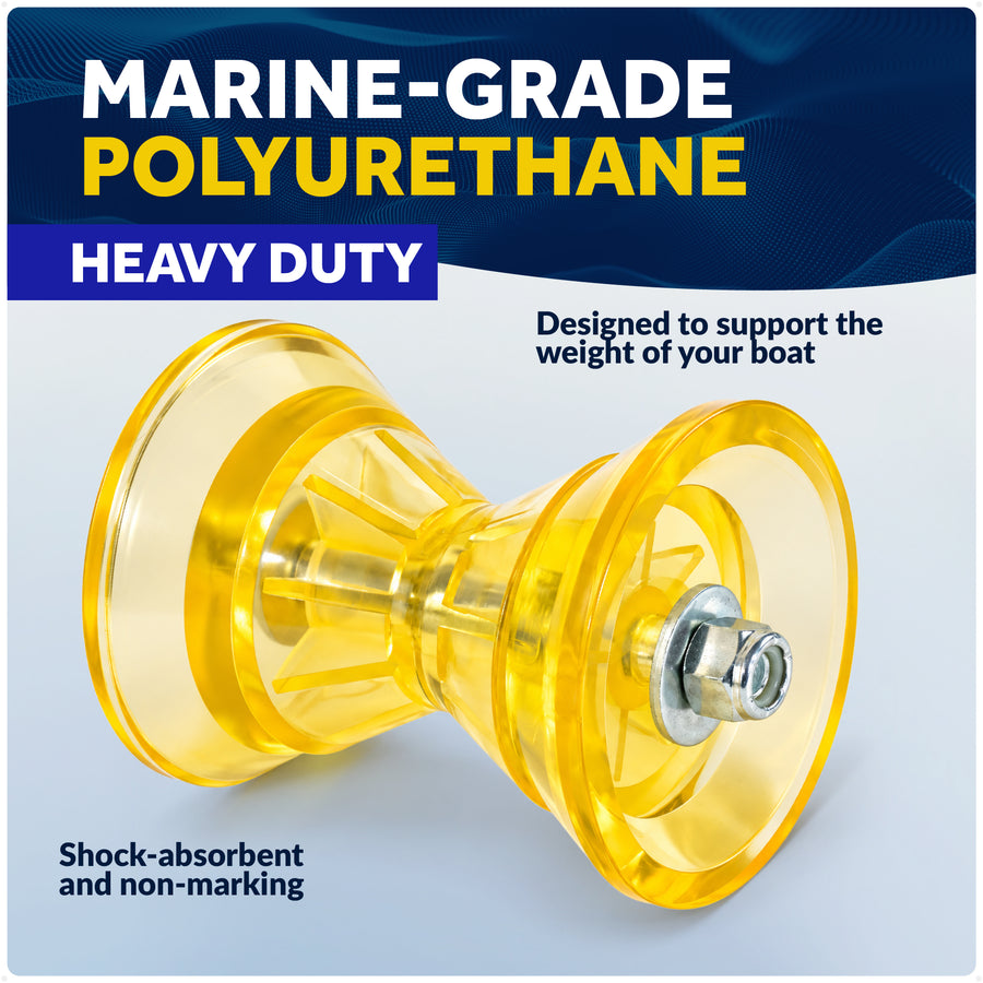 Trailer Bow Roller, Clear Yellow - Five Oceans
