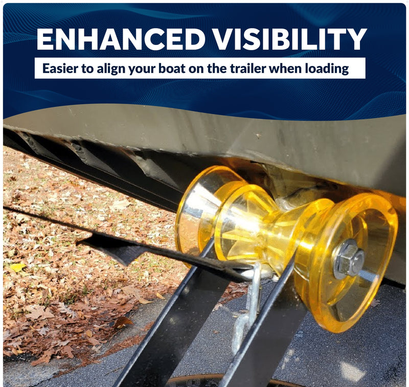 Trailer Bow Roller, Clear Yellow - Five Oceans