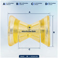 3" Trailer Bow Roller, Clear Yellow - FO2457 - Five Oceans