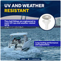 1-1/2" Thru-Hull Fitting, White Nylon & Stainless Steel Head – FO2557 - Five Oceans