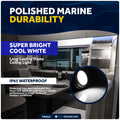 4" LED Surface-Mount Dome / Ceiling Light, Daylight White, Stainless Steel Housing, 12V - FO2624 - Five Oceans