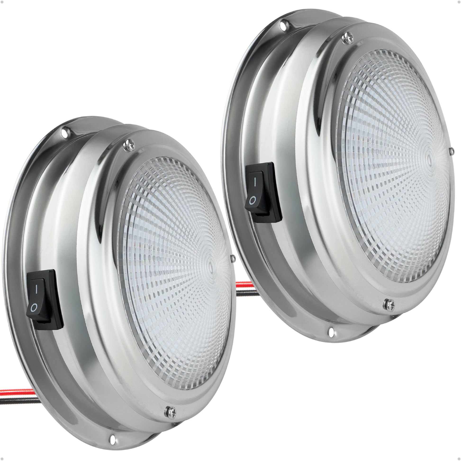 LED Interior Dome Ceiling Light, 6" Surface Mount, Daylight White, 2-Pack - FO2625-M2 - Five Oceans